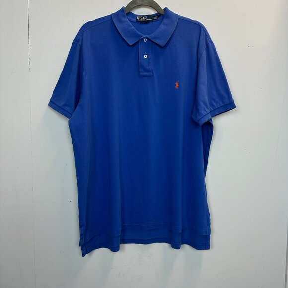 Vintage Polo PRL Ralph Lauren Blue Polo Shirt XXL - Picture 2 of 12